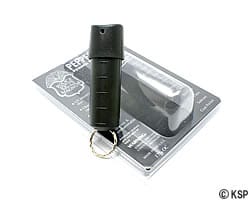 小型強力催涙スプレー ポリスマグナム 1/2oz スピントップ ブラック キーリング付 B-101-BK