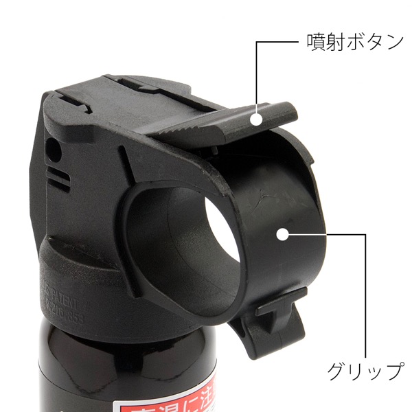 グリップと噴射ボタン