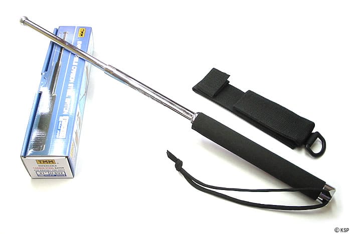 護身用】 2つまとめて「警棒型20万Vスタンガン」「スチール特殊警棒